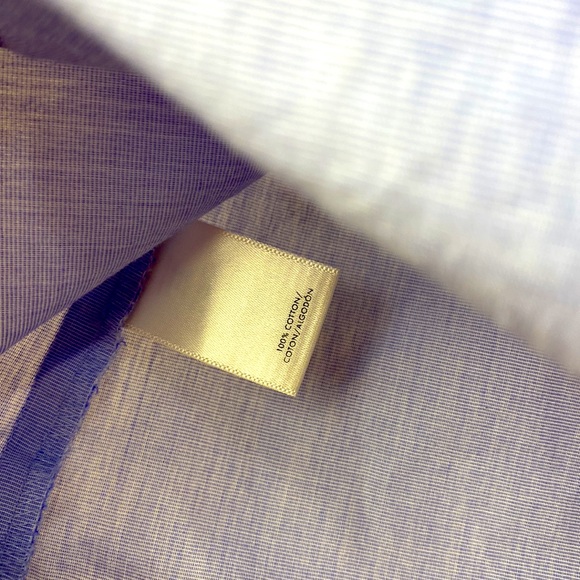 Ann Taylor Periwinkle Blouse with Pleats and Neck-tie - Picture 3 of 8